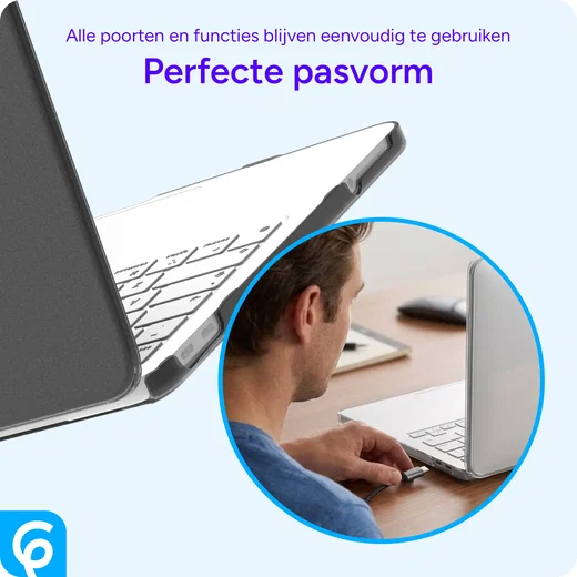 MacBook Neo 13 (2026) Laptop Cover Hard Case Schokbestendig Zwart afbeelding 6
