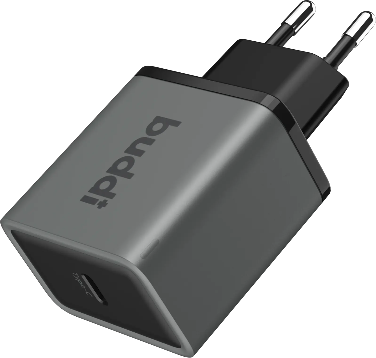 Buddi Power 25W Power Adapter Fast Charge GaN Technologie USB-C Snellader Grijs afbeelding 8