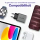 Buddi Power 25W Power Adapter Fast Charge GaN Technologie USB-C Snellader Grijs afbeelding 3