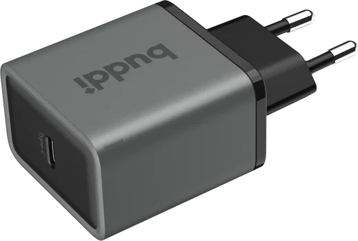 Buddi Power 45W Power Adapter Fast Charge GaN Technologie USB-C Snellader Grijs afbeelding 7