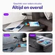 Buddi Power 65W Power Adapter Fast Charge GaN 2x USB-C + USB-A Snellader Grijs afbeelding 3