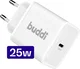 Buddi Power 25W Power Adapter Fast Charge GaN Technologie USB-C Snellader Wit afbeelding 1