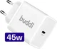 Buddi Power 45W Power Adapter Fast Charge GaN Technologie USB-C Snellader Wit
