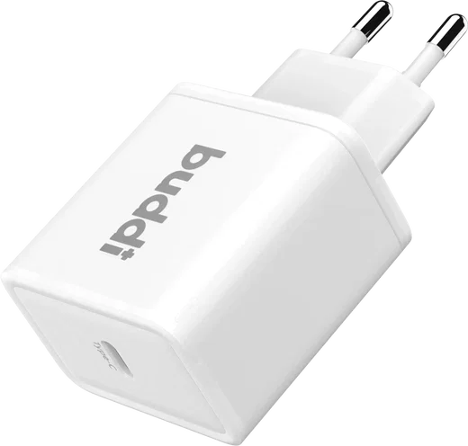 Buddi Power 45W Power Adapter Fast Charge GaN Technologie USB-C Snellader Wit afbeelding 8
