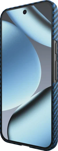 NEKIT Fiber Google Pixel 11 Hoesje MagSafe / Qi2 Kevlar Back Cover Dun Blauw afbeelding 14