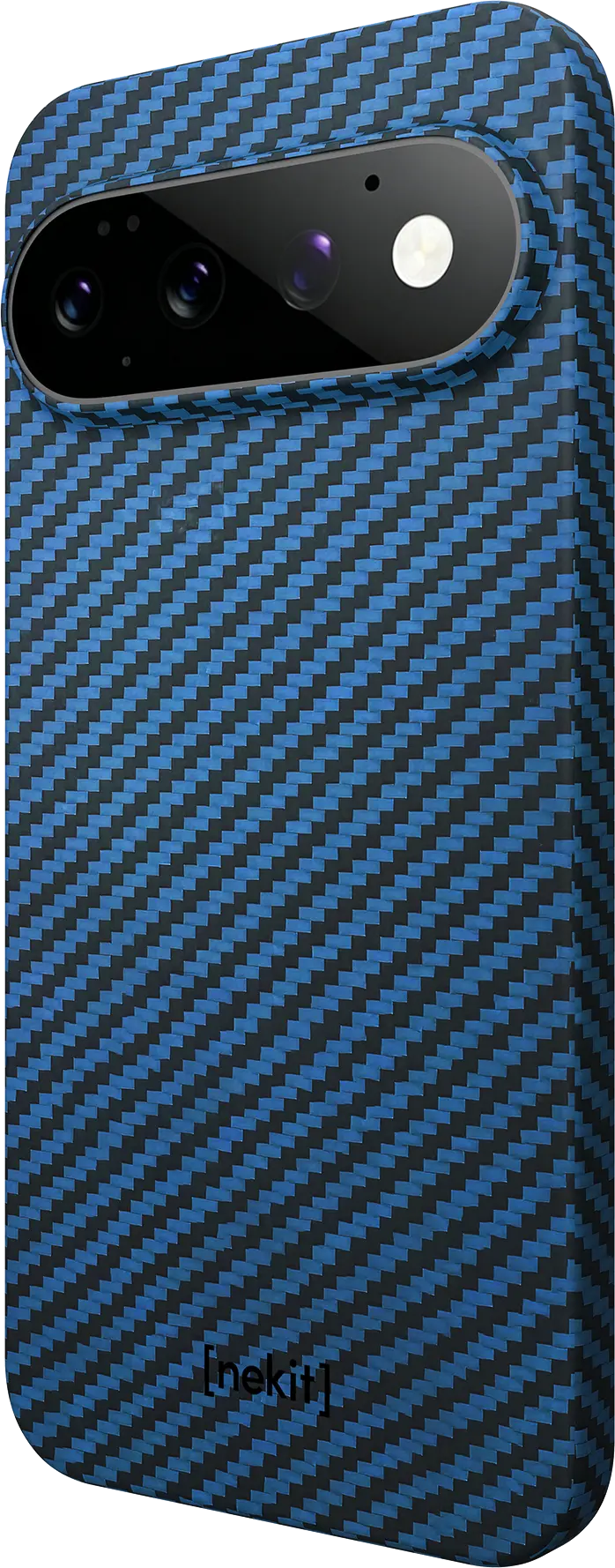 NEKIT Fiber Google Pixel 11 Hoesje MagSafe / Qi2 Kevlar Back Cover Dun Blauw afbeelding 13