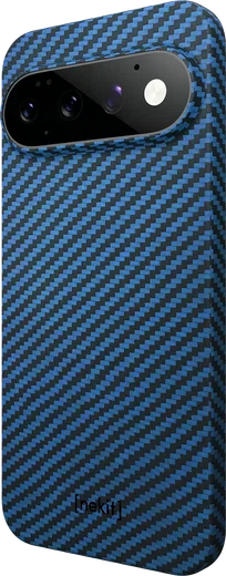 NEKIT Fiber Google Pixel 11 Hoesje MagSafe / Qi2 Kevlar Back Cover Dun Blauw afbeelding 13