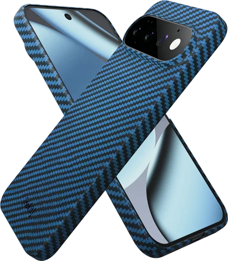 NEKIT Fiber Google Pixel 11 Hoesje MagSafe / Qi2 Kevlar Back Cover Dun Blauw afbeelding 11