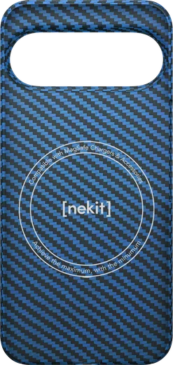 NEKIT Fiber Google Pixel 11 Hoesje MagSafe / Qi2 Kevlar Back Cover Dun Blauw afbeelding 12