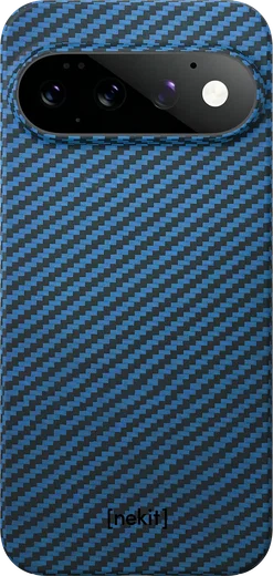 NEKIT Fiber Google Pixel 11 Hoesje MagSafe / Qi2 Kevlar Back Cover Dun Blauw afbeelding 10