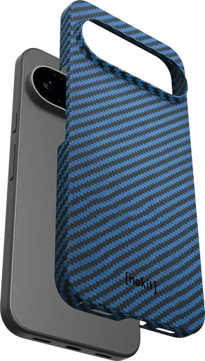 NEKIT Fiber Google Pixel 11 Hoesje MagSafe / Qi2 Kevlar Back Cover Dun Blauw afbeelding 17