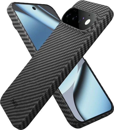 NEKIT Fiber Google Pixel 11 Pro Hoesje MagSafe / Qi2 Kevlar Back Cover Dun Zwart afbeelding 14