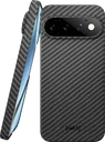 NEKIT Fiber Google Pixel 11 Pro Hoesje MagSafe / Qi2 Kevlar Back Cover Dun Zwart