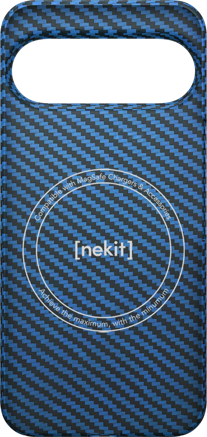 NEKIT Fiber Google Pixel 11 Pro Hoesje MagSafe / Qi2 Kevlar Back Cover Dun Blauw afbeelding 10