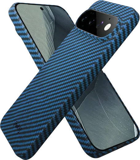 NEKIT Fiber Google Pixel 11 Pro XL Hoesje MagSafe / Qi2 Kevlar Back Cover Blauw afbeelding 11
