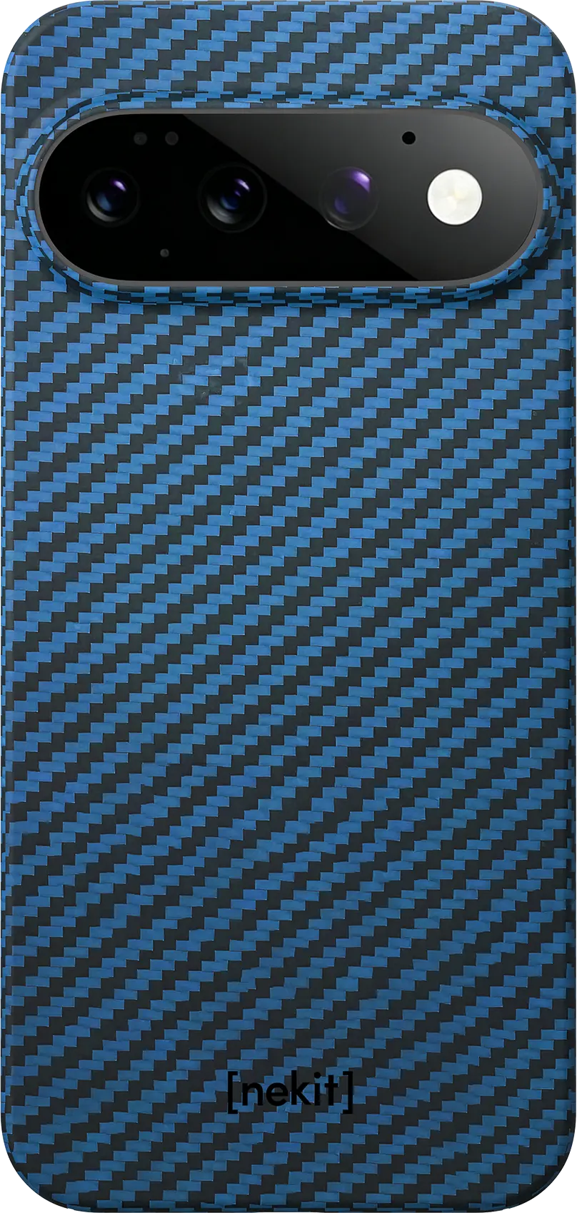 NEKIT Fiber Google Pixel 11 Pro XL Hoesje MagSafe / Qi2 Kevlar Back Cover Blauw afbeelding 13