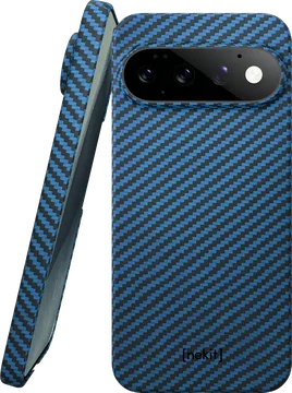 NEKIT Fiber Google Pixel 11 Pro XL Hoesje MagSafe / Qi2 Kevlar Back Cover Blauw