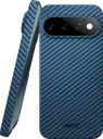 NEKIT Fiber Google Pixel 11 Pro XL Hoesje MagSafe / Qi2 Kevlar Back Cover Blauw