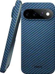 NEKIT Fiber Google Pixel 11 Pro XL Hoesje MagSafe / Qi2 Kevlar Back Cover Blauw afbeelding