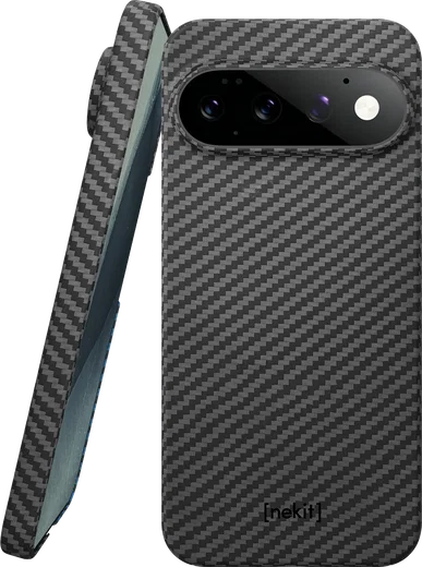 NEKIT Fiber Google Pixel 11 Pro XL Hoesje MagSafe / Qi2 Kevlar Back Cover Zwart afbeelding 1