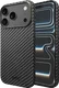 NEKIT Fiber Apple iPhone 18 Pro Hoesje MagSafe / Qi2 Kevlar Back Cover Dun Zwart afbeelding 2