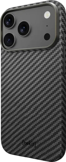 NEKIT Fiber Apple iPhone 18 Pro Hoesje MagSafe / Qi2 Kevlar Back Cover Dun Zwart afbeelding 13