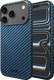 NEKIT Fiber Apple iPhone 18 Pro Hoesje MagSafe / Qi2 Kevlar Back Cover Dun Blauw afbeelding 12
