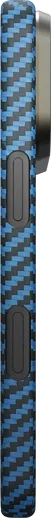NEKIT Fiber Apple iPhone 18 Pro Hoesje MagSafe / Qi2 Kevlar Back Cover Dun Blauw afbeelding 13
