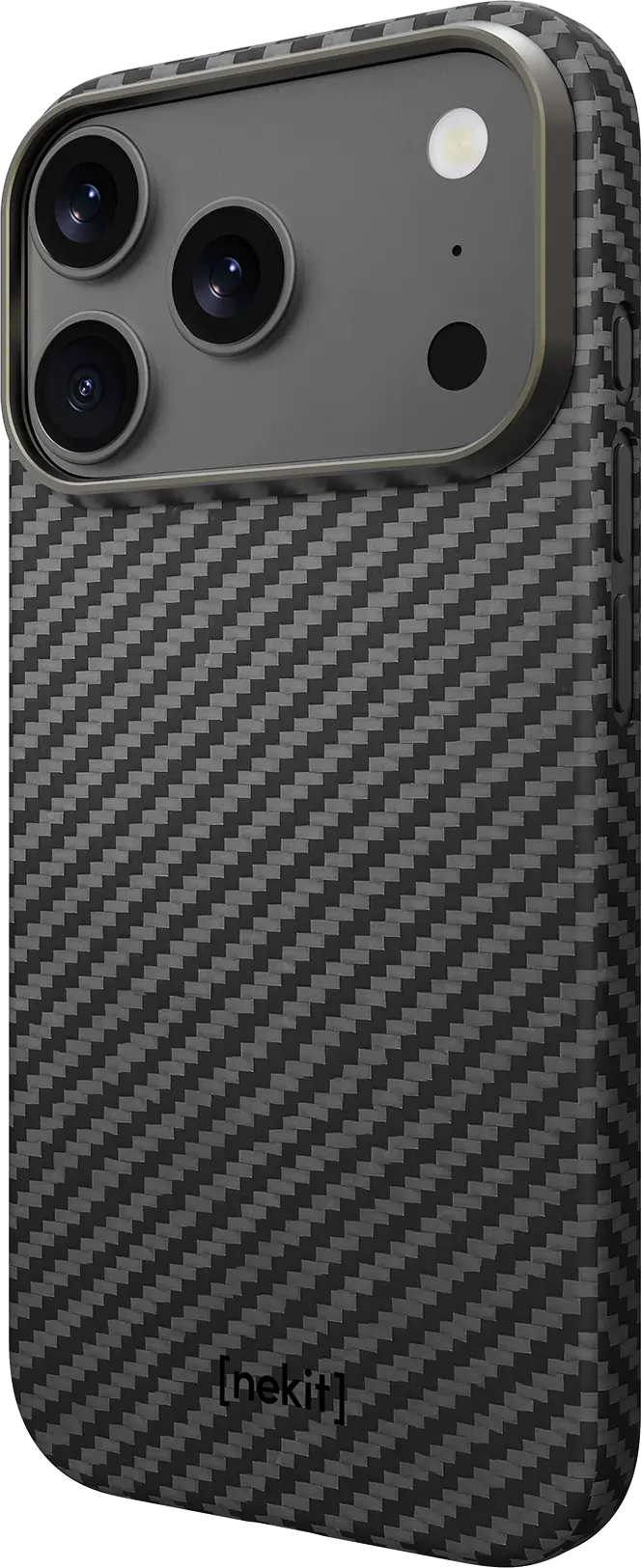 NEKIT Fiber Apple iPhone 18 Pro Max Hoesje MagSafe / Qi2 Kevlar Back Cover Zwart afbeelding 15