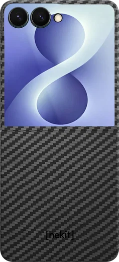 NEKIT Fiber Samsung Galaxy Z Flip 8 Hoesje MagSafe Kevlar Back Cover Dun Zwart afbeelding 8
