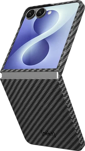 NEKIT Fiber Samsung Galaxy Z Flip 8 Hoesje MagSafe Kevlar Back Cover Dun Zwart afbeelding 16