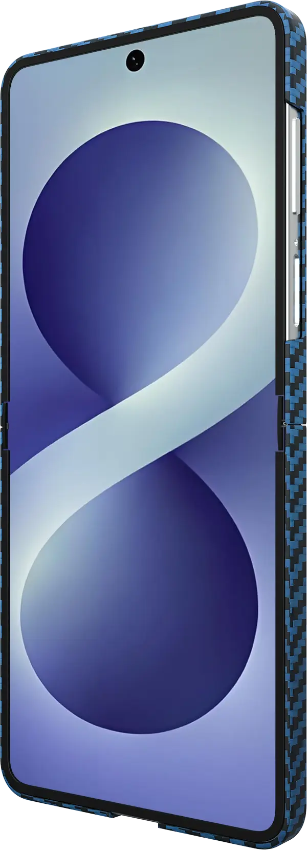 NEKIT Fiber Samsung Galaxy Z Flip 8 Hoesje MagSafe Kevlar Back Cover Dun Blauw afbeelding 8