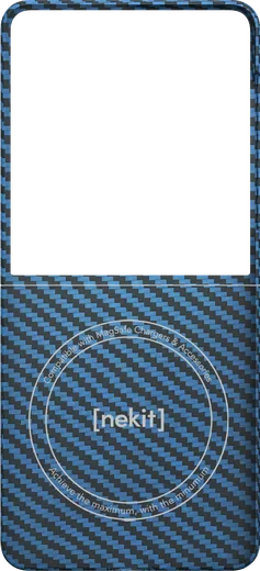 NEKIT Fiber Samsung Galaxy Z Flip 8 Hoesje MagSafe Kevlar Back Cover Dun Blauw afbeelding 10
