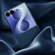 NEKIT Fiber Samsung Galaxy Z Flip 8 Hoesje MagSafe Kevlar Back Cover Dun Blauw afbeelding 2