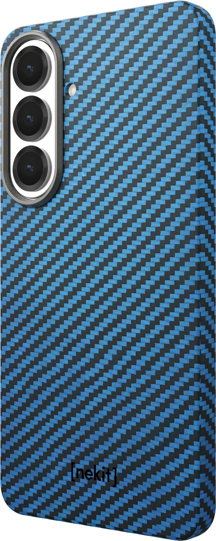 NEKIT Fiber Samsung Galaxy S26 FE Hoesje MagSafe / Qi2 Kevlar Dun Blauw afbeelding 11