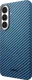 NEKIT Fiber Samsung Galaxy S26 FE Hoesje MagSafe / Qi2 Kevlar Dun Blauw afbeelding 11