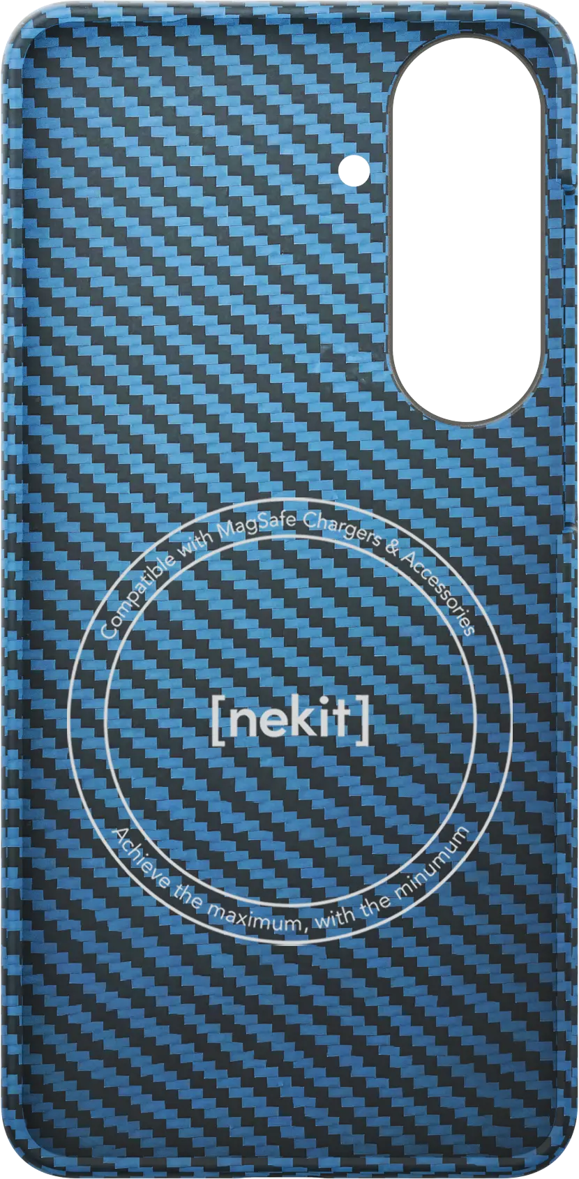 NEKIT Fiber Samsung Galaxy S26 FE Hoesje MagSafe / Qi2 Kevlar Dun Blauw afbeelding 10