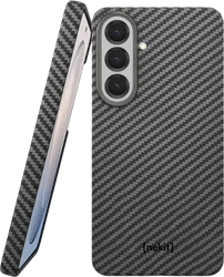 NEKIT Fiber Samsung Galaxy S26 FE Hoesje MagSafe / Qi2 Kevlar Cover Dun Zwart afbeelding
