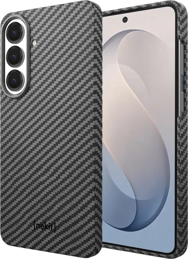 NEKIT Fiber Samsung Galaxy S26 FE Hoesje MagSafe / Qi2 Kevlar Cover Dun Zwart afbeelding 13