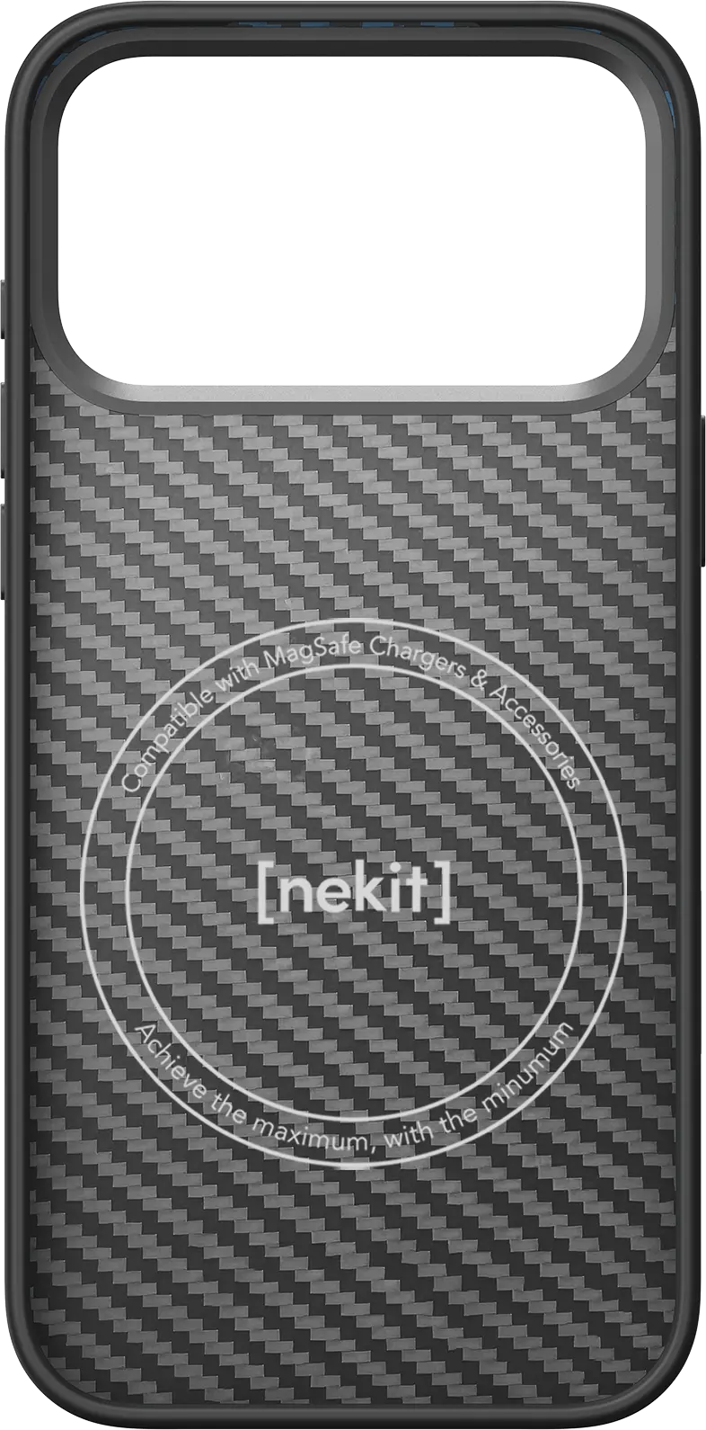NEKIT Fiber Pro Apple iPhone 18 Pro Hoesje MagSafe Kevlar Back Cover Zwart afbeelding 13
