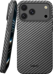 NEKIT Fiber Pro Apple iPhone 18 Pro Hoesje MagSafe Kevlar Back Cover Zwart afbeelding