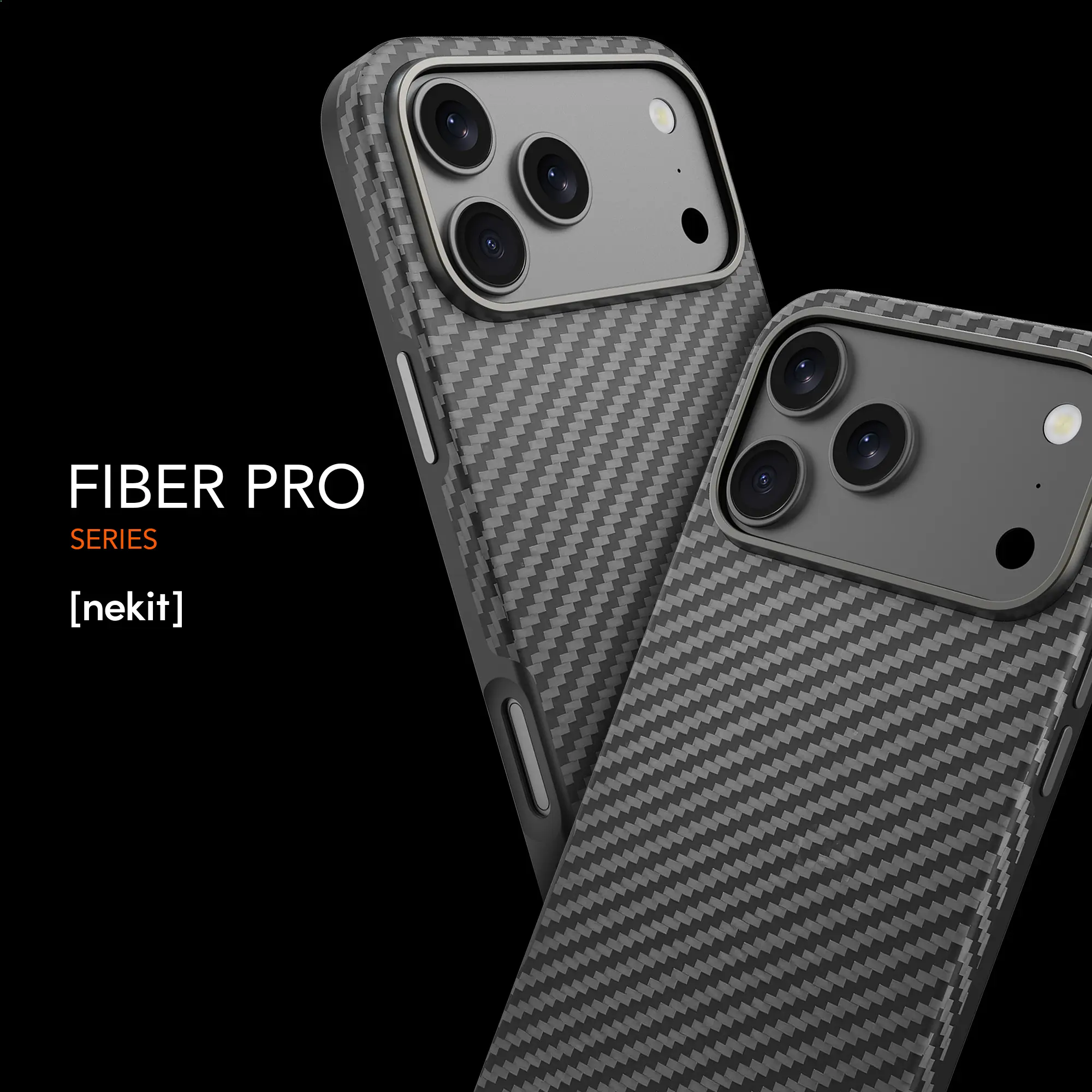 NEKIT Fiber Pro Apple iPhone 18 Pro Hoesje MagSafe Kevlar Back Cover Zwart afbeelding 7