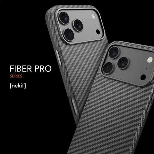 NEKIT Fiber Pro Apple iPhone 18 Pro Hoesje MagSafe Kevlar Back Cover Zwart afbeelding 7