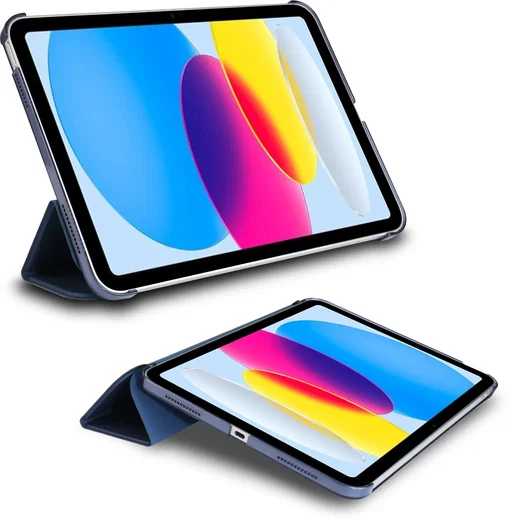 Apple iPad 11 (25) / 10.9 (22) Hoes Transparante Tri-Fold Book Case Blauw afbeelding 11