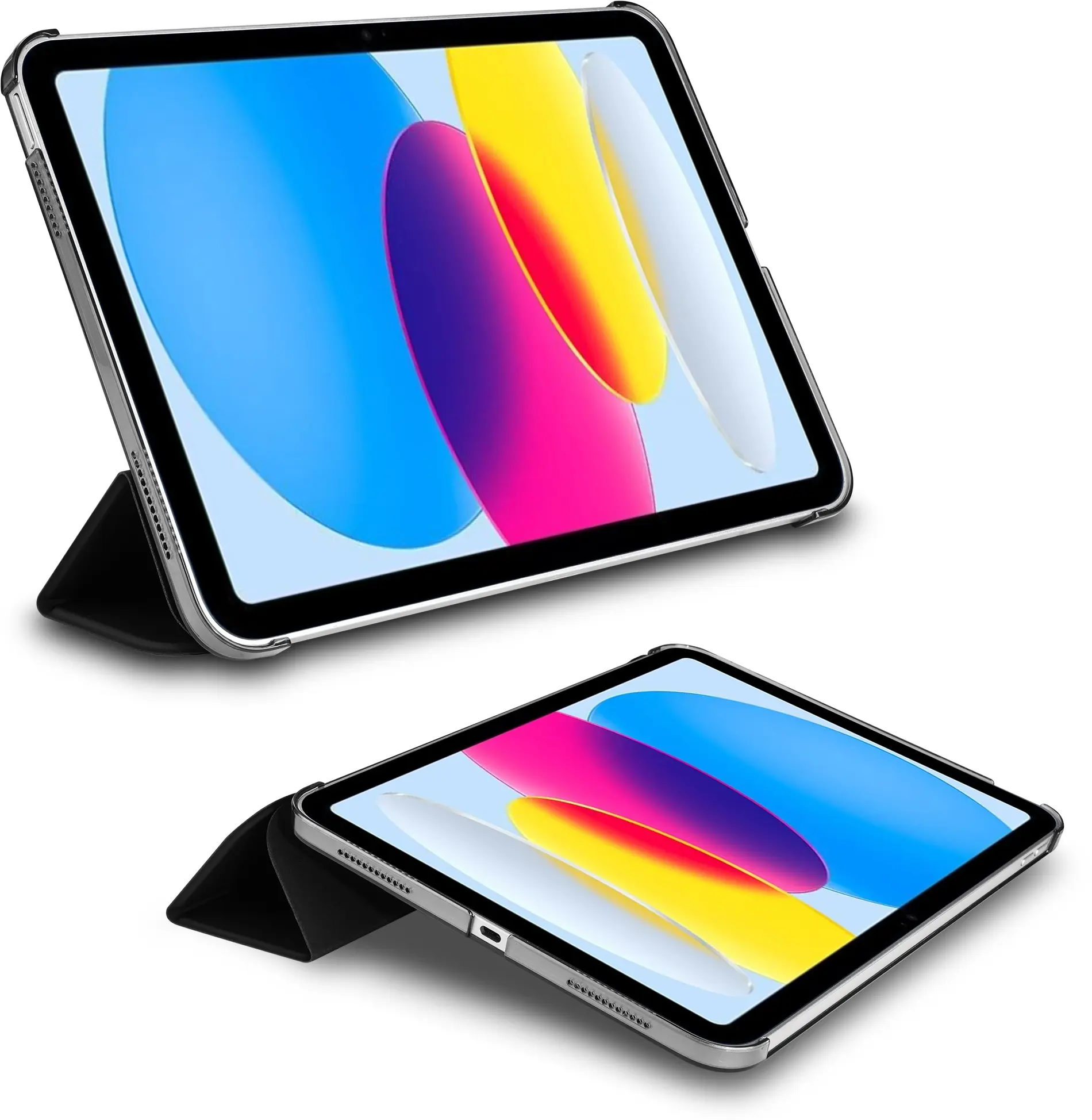 Apple iPad 11 (25) / 10.9 (22) Hoes Transparante Tri-Fold Book Case Zwart afbeelding 11