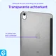 Apple iPad 11 (25) / 10.9 (22) Hoes Transparante Tri-Fold Book Case Zwart afbeelding 2