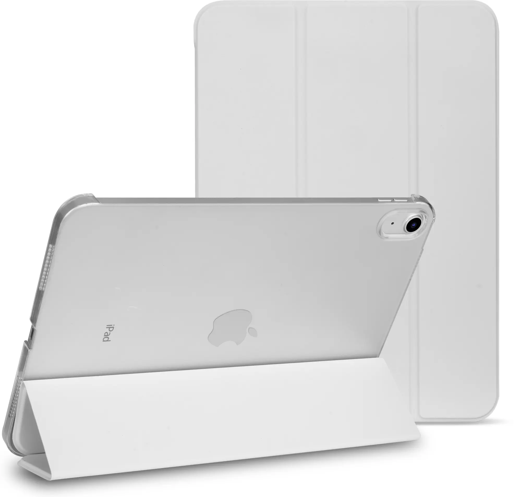 Apple iPad 11 (25) / 10.9 (22) Hoes Transparante Tri-Fold Book Case Beige afbeelding 1