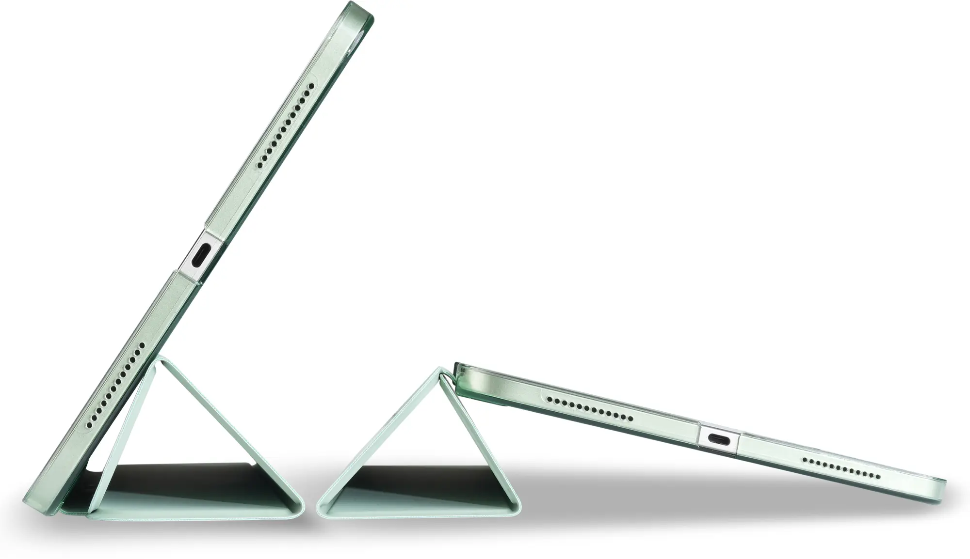 Apple iPad 11 (25) / 10.9 (22) Hoes Transparante Tri-Fold Book Case Groen afbeelding 13