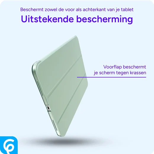 Apple iPad 11 (25) / 10.9 (22) Hoes Transparante Tri-Fold Book Case Groen afbeelding 4