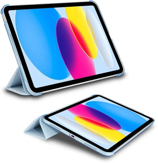 Apple iPad 11 (25) / 10.9 (22) Hoes Transparante Tri-Fold Book Case Lichtblauw afbeelding 8